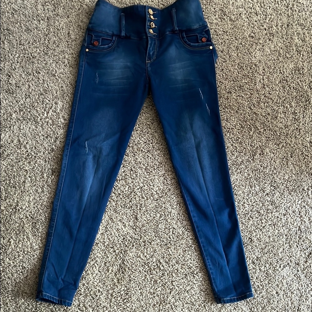 2/$20 High Rise Blue Jeans with Slim Fit